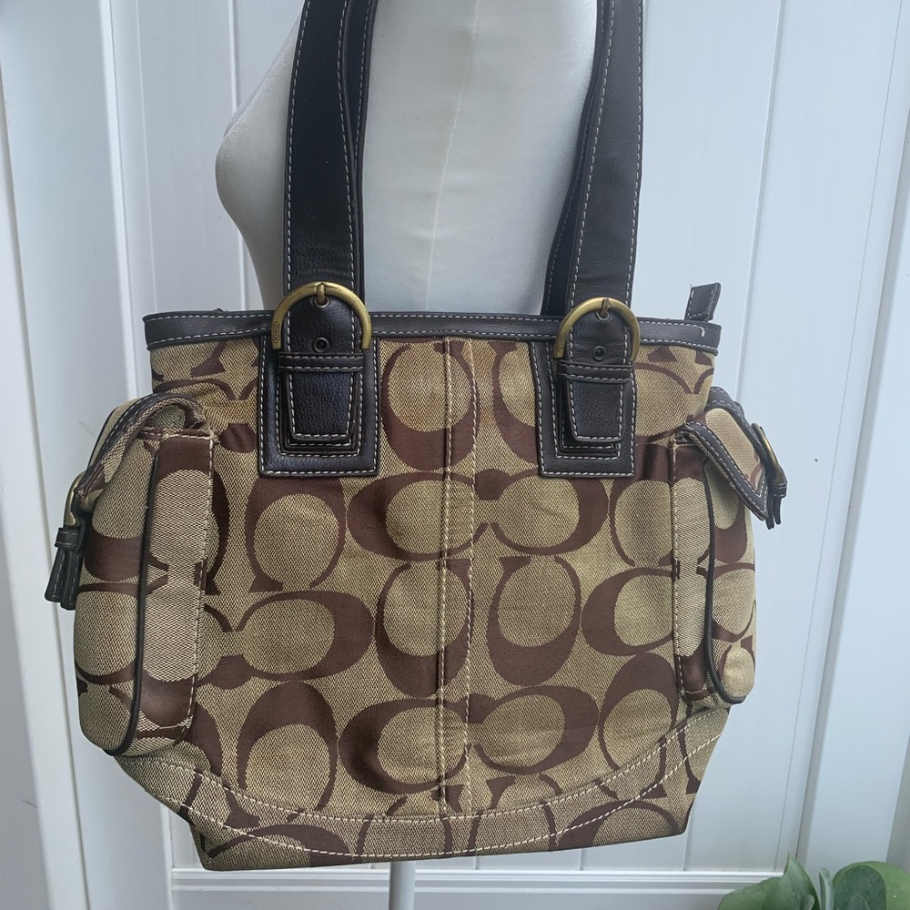 Coach Genuine Leather Monogram Bag